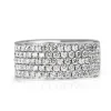 18ct White Gold Wide Pavé Diamond Band Ring