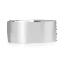 18ct White Gold Wide Pavé Diamond Band Ring