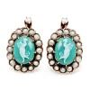 15ct Yellow and Rose Gold Antique Cameo and Pearl Earrings