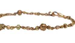 15ct Yellow and Rose Gold Antique Acorn Bracelet