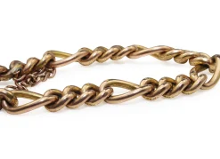 9ct Yellow and Rose Gold Antique 'Day and Night' Curb Link Bracelet