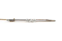 15ct Yellow and White Gold Antique Old Cut Diamond Brooch
