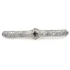 14ct Yellow and White Gold Antique Diamond and Onyx Brooch
