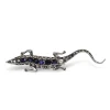 9ct Yellow and White Gold Antique Sapphire and Old Cut Diamond 'Reptile' Brooch