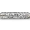 14ct Yellow and White Gold Filigree Art Deco Old Cut Diamond Brooch