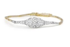18ct Yellow and White Gold Art Deco Diamond Bracelet