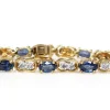 14ct Yellow and White Gold Sapphire and Diamond Bracelet