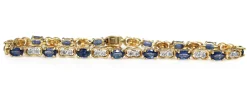 14ct Yellow and White Gold Sapphire and Diamond Bracelet