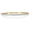 18ct Yellow and White Gold Hinged 2.00ct Diamond Bangle