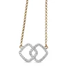 9ct Yellow and White Gold Diamond Infinity Necklace