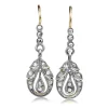 18ct Yellow and White Gold Antique Old Cut Diamond Earrings