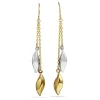 9ct Yellow and White Gold 2 Tone Drop Earrings
