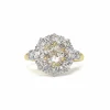 18ct Yellow and White Gold Old Cut Daisy Ring
