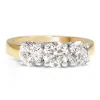 18ct Yellow and White Gold 3 Stone Diamond Ring