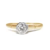 18ct Yellow and White Gold Diamond Solitaire Ring