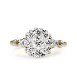 18ct Yellow and White Gold Antique Style Diamond Ring