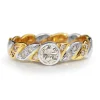 18ct Yellow and White Gold Diamond Twist Ring