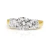 18ct Yellow and White Gold 3 Stone Diamond Ring