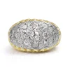 18ct Yellow and White Gold Vintage Ring with Old Cut Diamonds