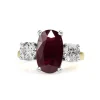 18ct Yellow and White Gold Natural Ruby and Diamond Ring