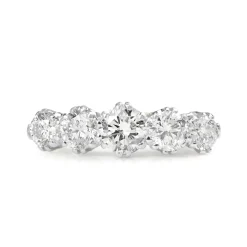 18ct Yellow and White Gold Victorian Style 5 Stone Diamond Ring