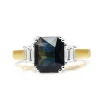 18ct Yellow and White Gold Sapphire and Diamond 3 Stone Ring