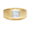 14ct Yellow and White Gold Old Cut Diamond Ring