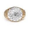 14ct Yellow and White Gold Vintage Diamond Cluster Ring