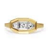 18ct Yellow and White Gold Art Deco Diamond Ring