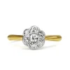 18ct Yellow and White Gold Antique Old Cut Diamond Daisy Ring