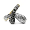 18ct Yellow and White Gold Diamond Snake Ring
