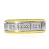 18ct Yellow and White Gold Diamond Band