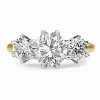 18ct Yellow and White Gold Victorian Style 3 Stone Diamond Ring