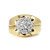 14ct Yellow and White Gold Cluster Ring