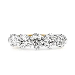 18ct Yellow and White Gold Victorian Style 5 Stone Ring