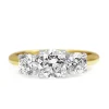 18ct Yellow and White Gold 1.70ct Diamond 3 Stone Ring