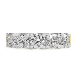 18ct Yellow and White Gold 2.10ct 5 Stone Diamond Ring