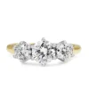 18ct Yellow and White Gold Victorian Style 3 Stone Diamond Ring