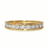 14ct Yellow and White Gold Diamond Band Ring