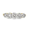 18ct Yellow and White Gold Vintage Bezel 5 Stone Diamond Ring