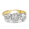 18ct Yellow and White Gold 3 Stone Diamond Ring