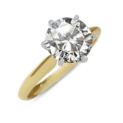 14ct Yellow and White Gold 2.25ct Diamond Solitaire Ring