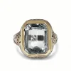14ct Yellow and White Gold Vintage Aquamarine Ring