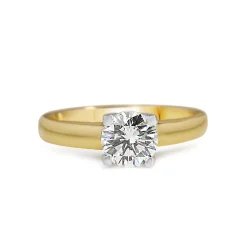 18ct Yellow and White Gold 1.00ct Diamond Solitaire Ring