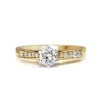 18ct Yellow and White Gold Diamond Solitaire Ring