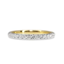 18ct Yellow and White Gold .40ct Diamond Band