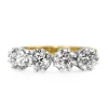18ct Yellow and White Gold Victorian Style 4 Stone Diamond Ring
