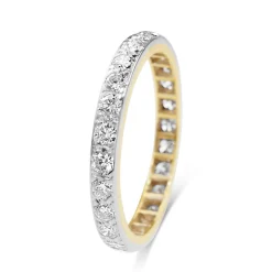 18ct Yellow and White Gold All Round Diamond Eternity Band Ring