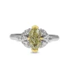 18ct Yellow and White Gold Yellow 'Moval' Diamond Ring