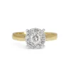 18ct Yellow and White Gold Diamond Halo Ring